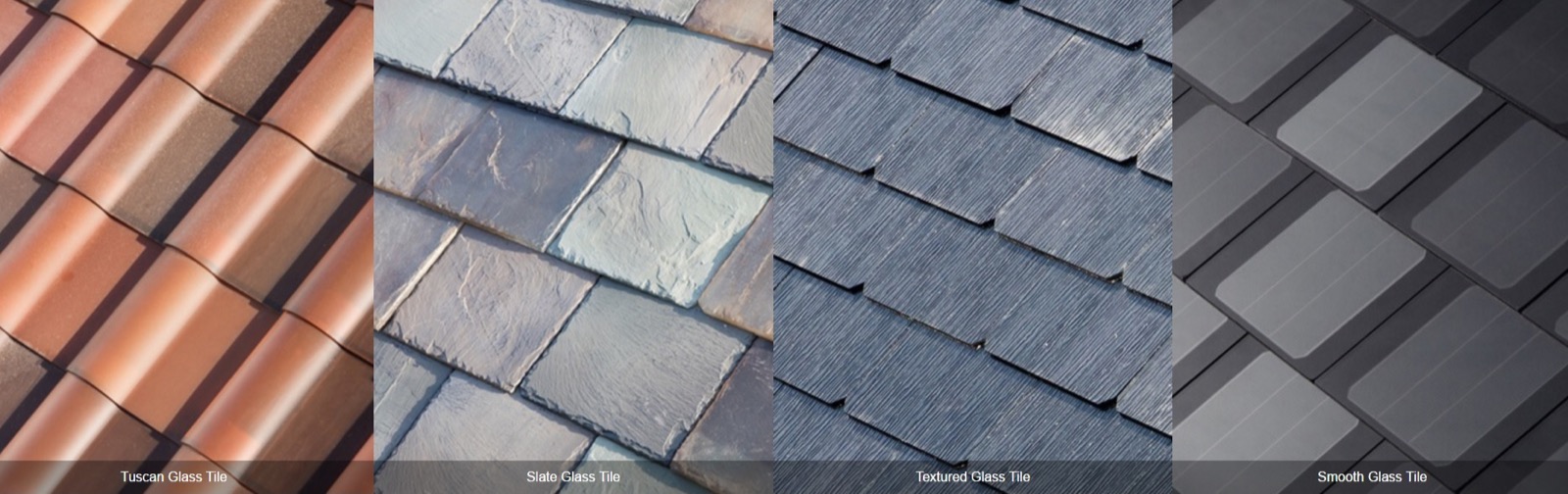 TESLA roofing system tile options